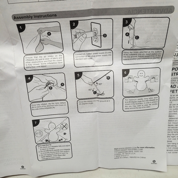 NEW IN BOX! Large 4.9' Inflatable Gnome Christmas Yard Decoration - Picture 4 of 5